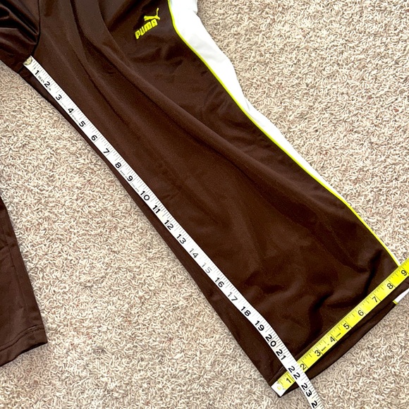NWT⭐️PUMA🐆CAPRI PANTS🤎Brown, White & Bright Lime Size LARGE💚BRAND NEW w/Tags! - Picture 13 of 13